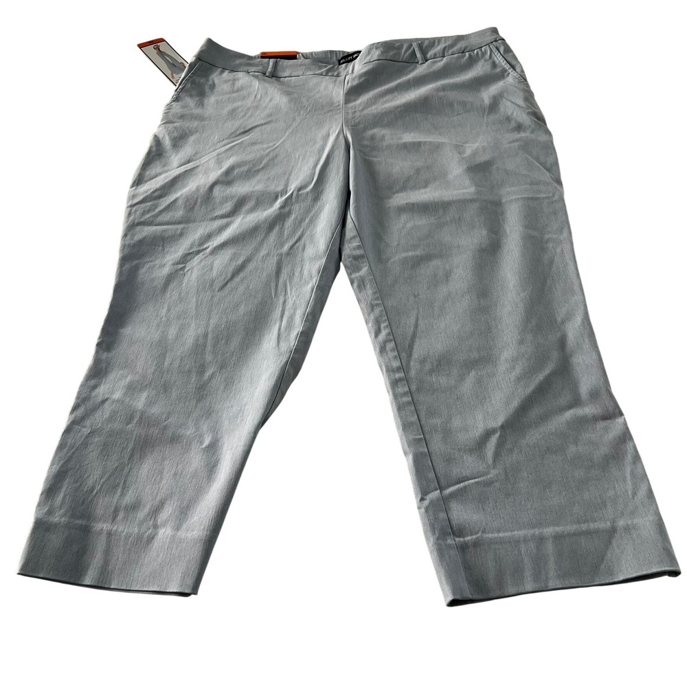 NWT Hilary Radley‎ Womens XXL Tummy Control Pants Slim Leg Gray Stretchy Comfort